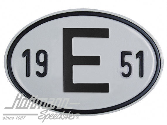 Nationality plate "E", alu, with year 1951 |  | 020-2403-51