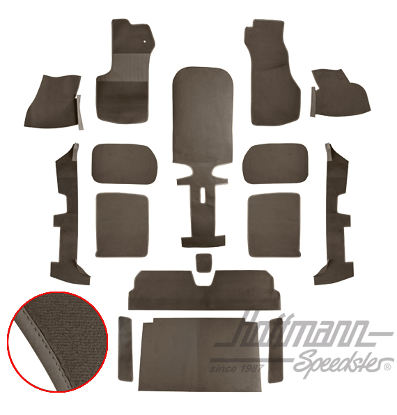 Carpet kit, Golf Convertible, 79-93, grey |  | 180-3010-18