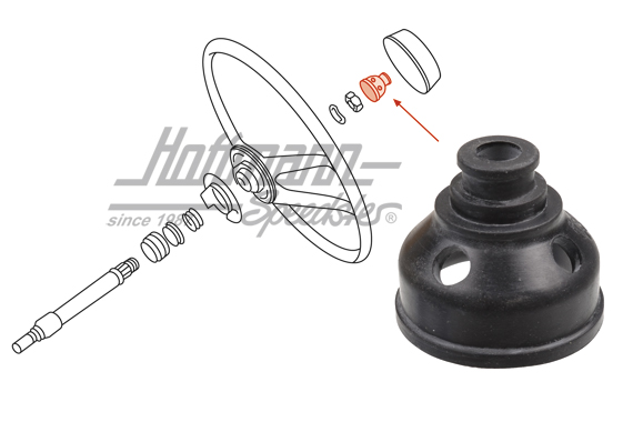 Cap, under a horn button, 356/911/914 | 901 347 823 01 | 510-2784