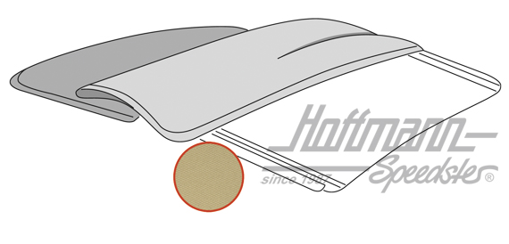 Folding roof cover, 55-56, Sonnenland, beige | --- --- --- | 055-7183-22
