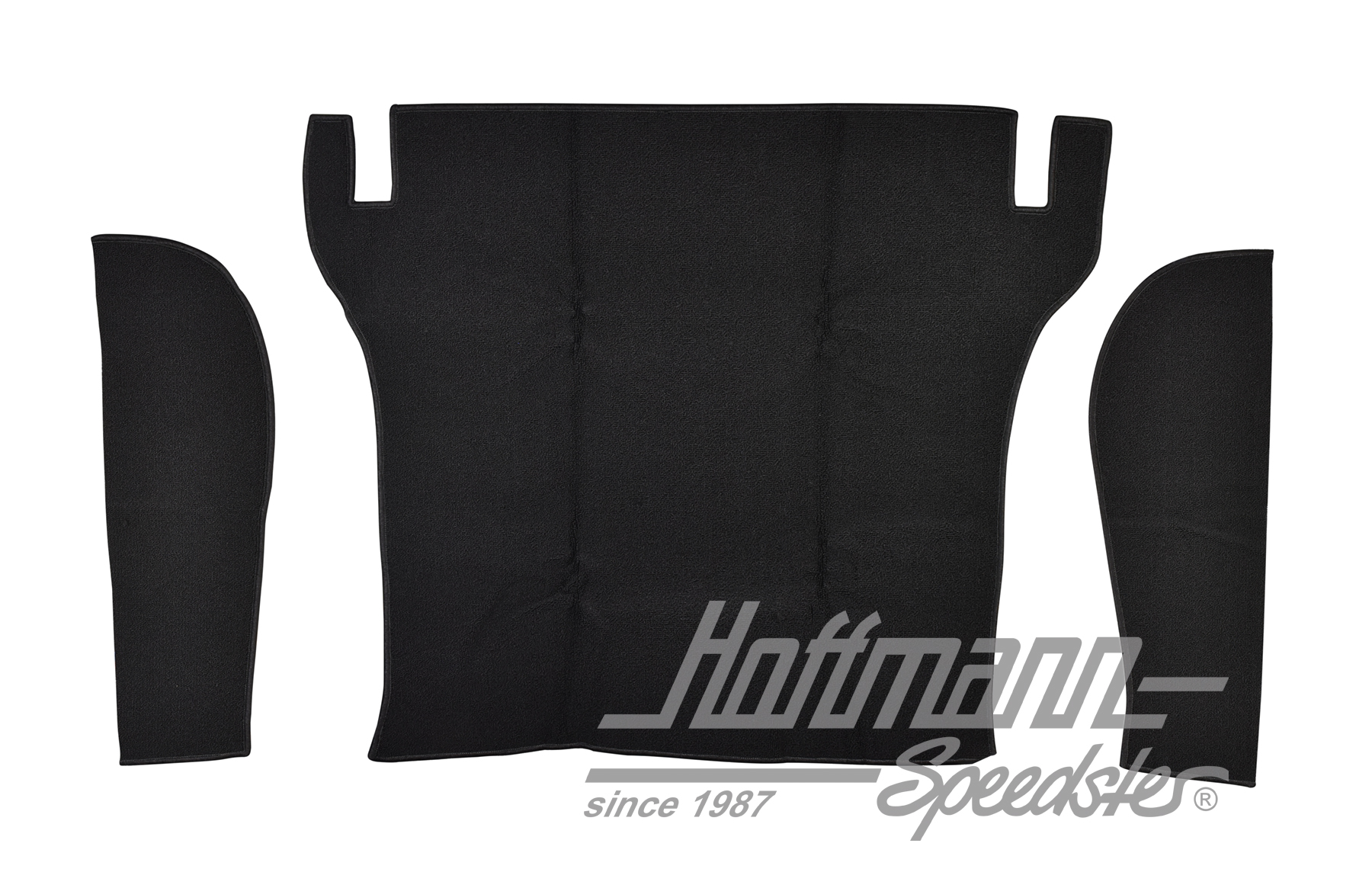 Carpet set, luggage compartment, front, 4.61-7.70, black | 34-T3057-301 | 069-9680