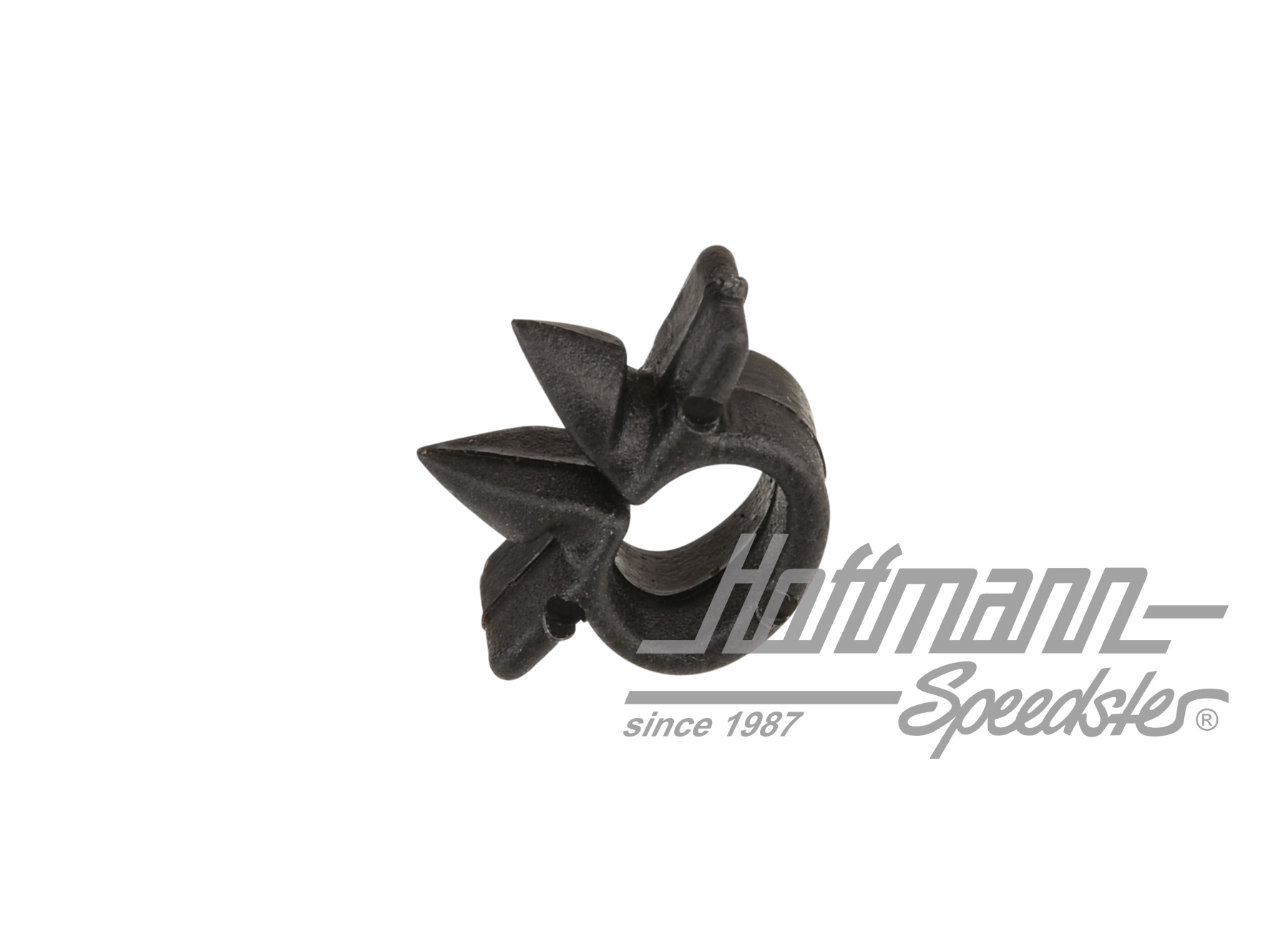 Retaining clip, 5mm, cable/hose, black                                                              