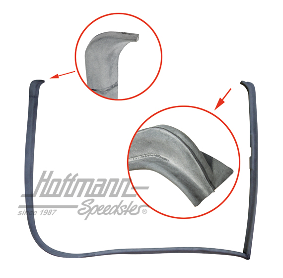 Door seal, front/rear, Type 181, right | 181 837 912 B | 080-2990-02