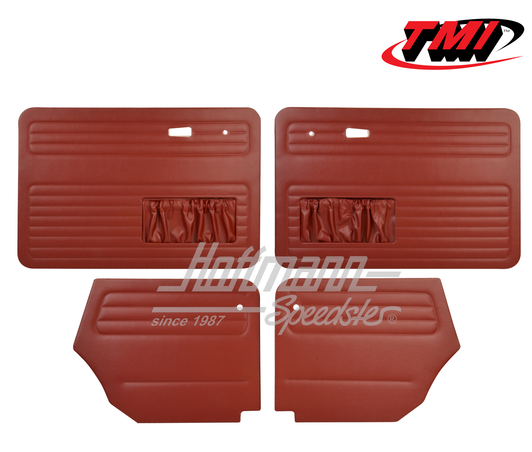 Door panels, Beetle Convertible, 66-72, red | 10-1329-17 | 055-7576