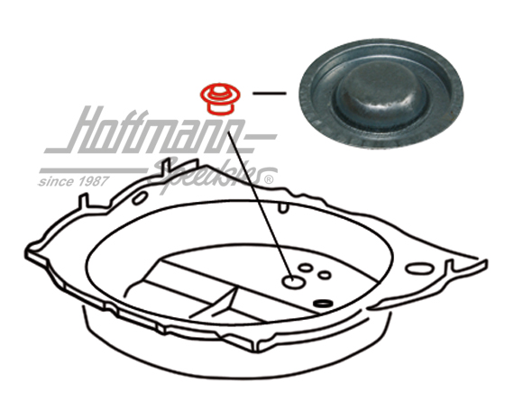 Closure cap, spare-wheel pan, Ø65mm | 113 805 583 | 020-5297-04