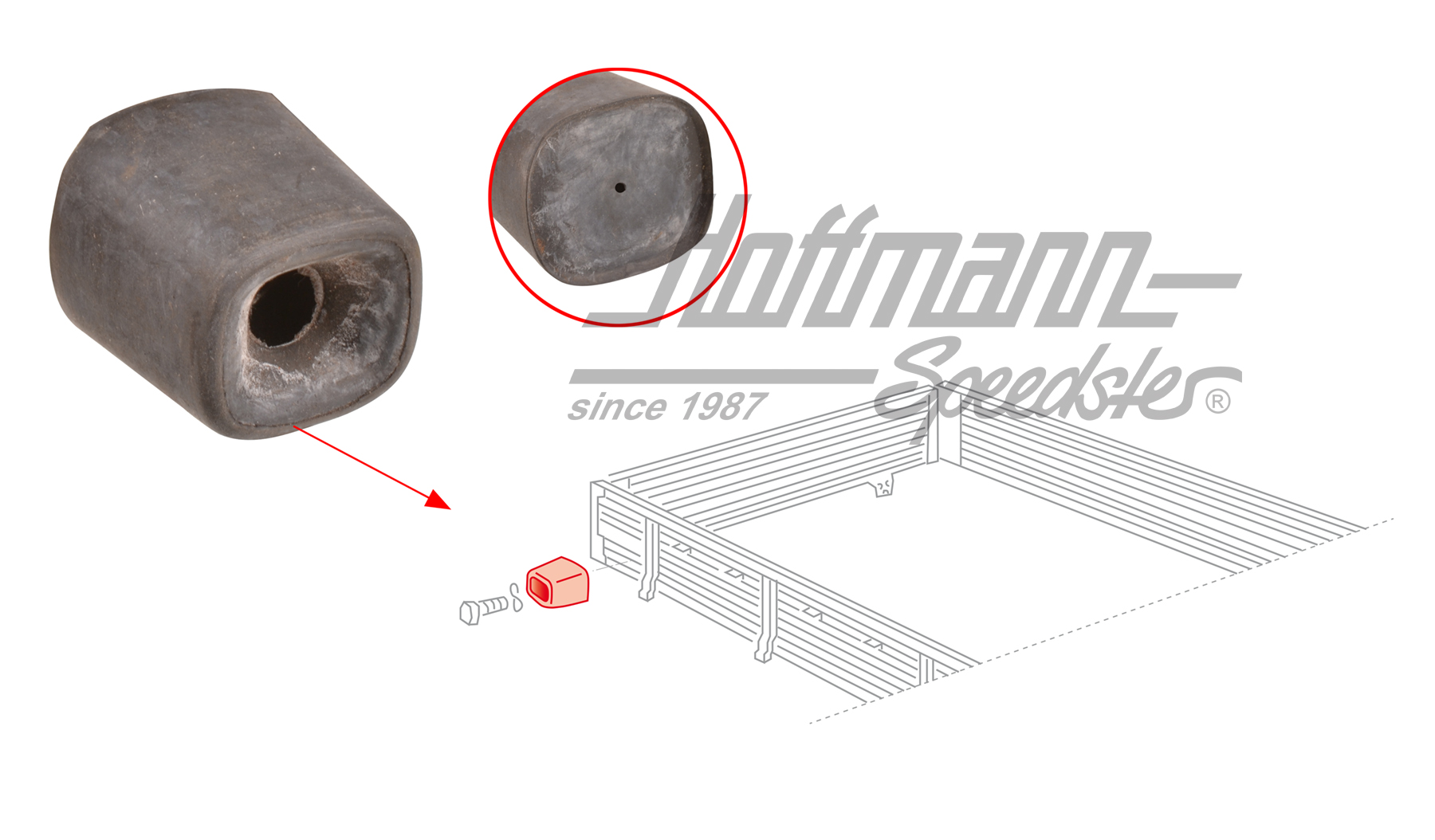 Stop, hinged door/cargo lid | 211 841 957 | 089-5310-15