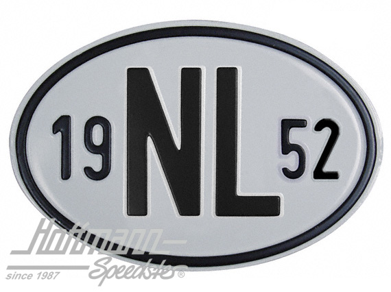 Nationality plate "NL", alu, with year 1952 |  | 020-2391-52