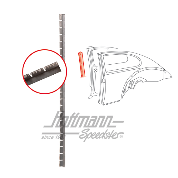 Clamping strip, B-pillar/headliner, 452mm | 113 809 443 A | 050-1498