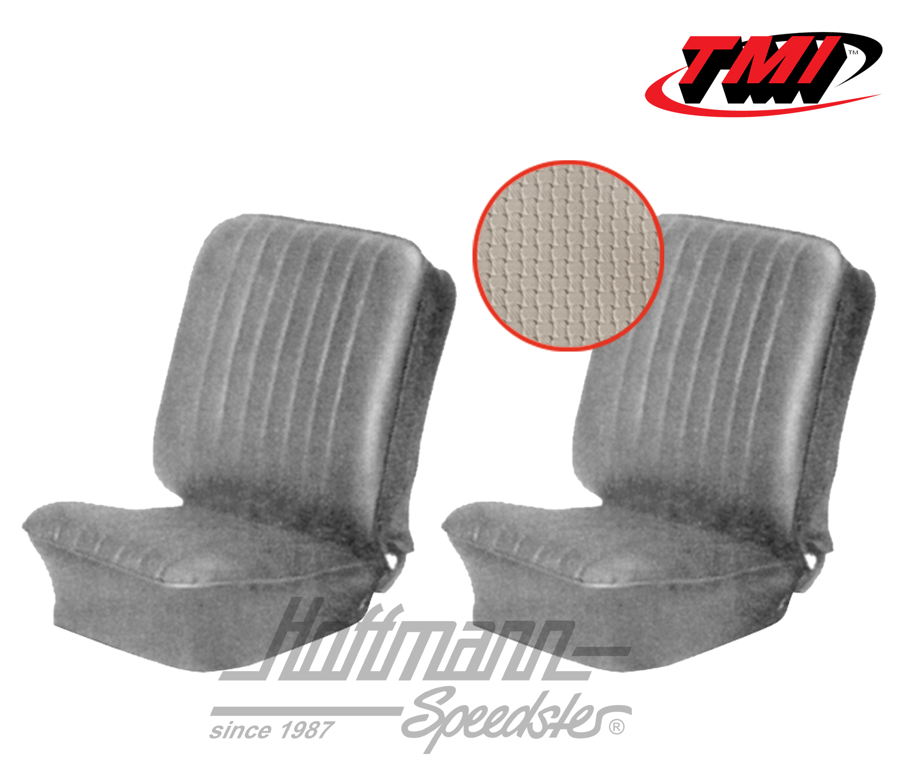 Seat upholstery, Karmann Ghia, front, 55-60, off-white | 43-1501-05 | 066-0065-50