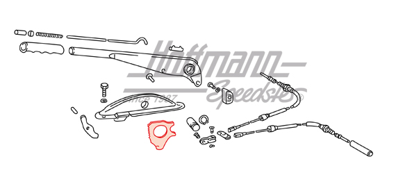 Locking segment, hand-brake lever, .65-.69                                                          