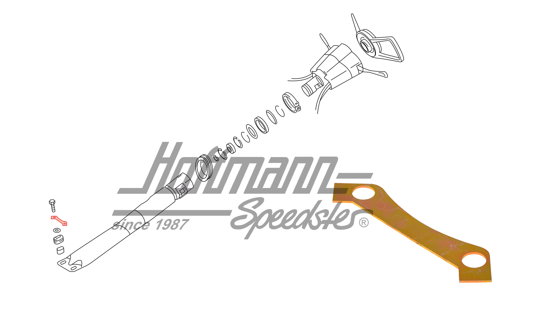 Tab washer, steering tube, lower, 65-67 | 999 039 104 00 | 521-4590-20