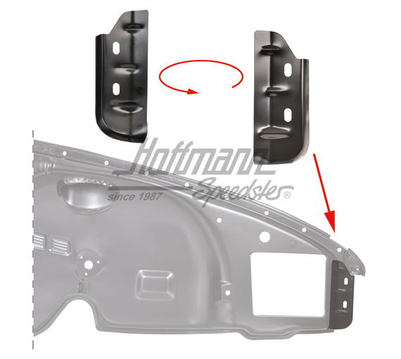 Reinforcing plate, front, 69-73, right | DAN 911 501 034 00 | 590-0069-42