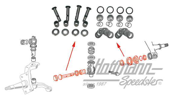 Link pin set, Bus T1, complete, 22mm                                                                