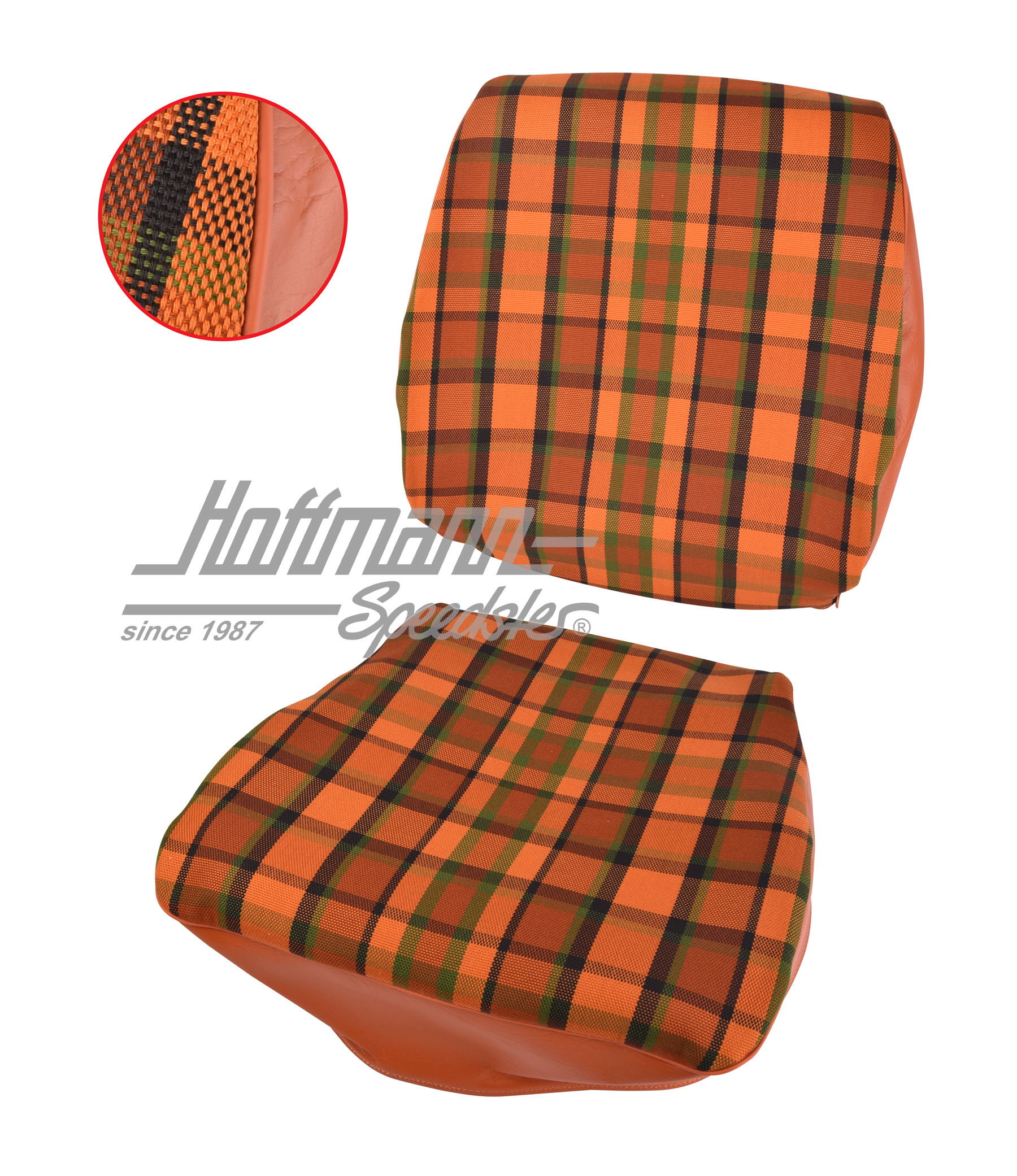 Seat cover, Westfalia, red/orange, 74-79 |  | 098-1275-63