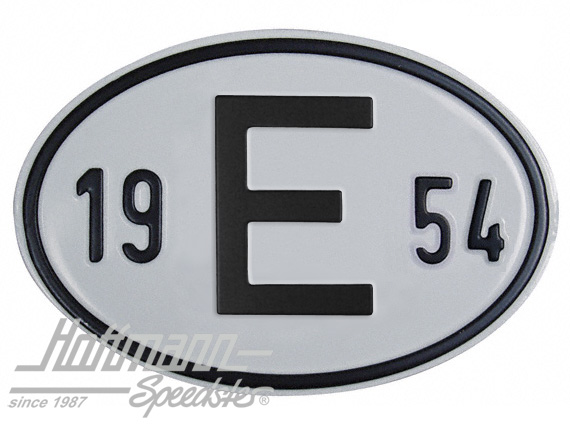Nationality plate "E", alu, with year 1954 |  | 020-2403-54