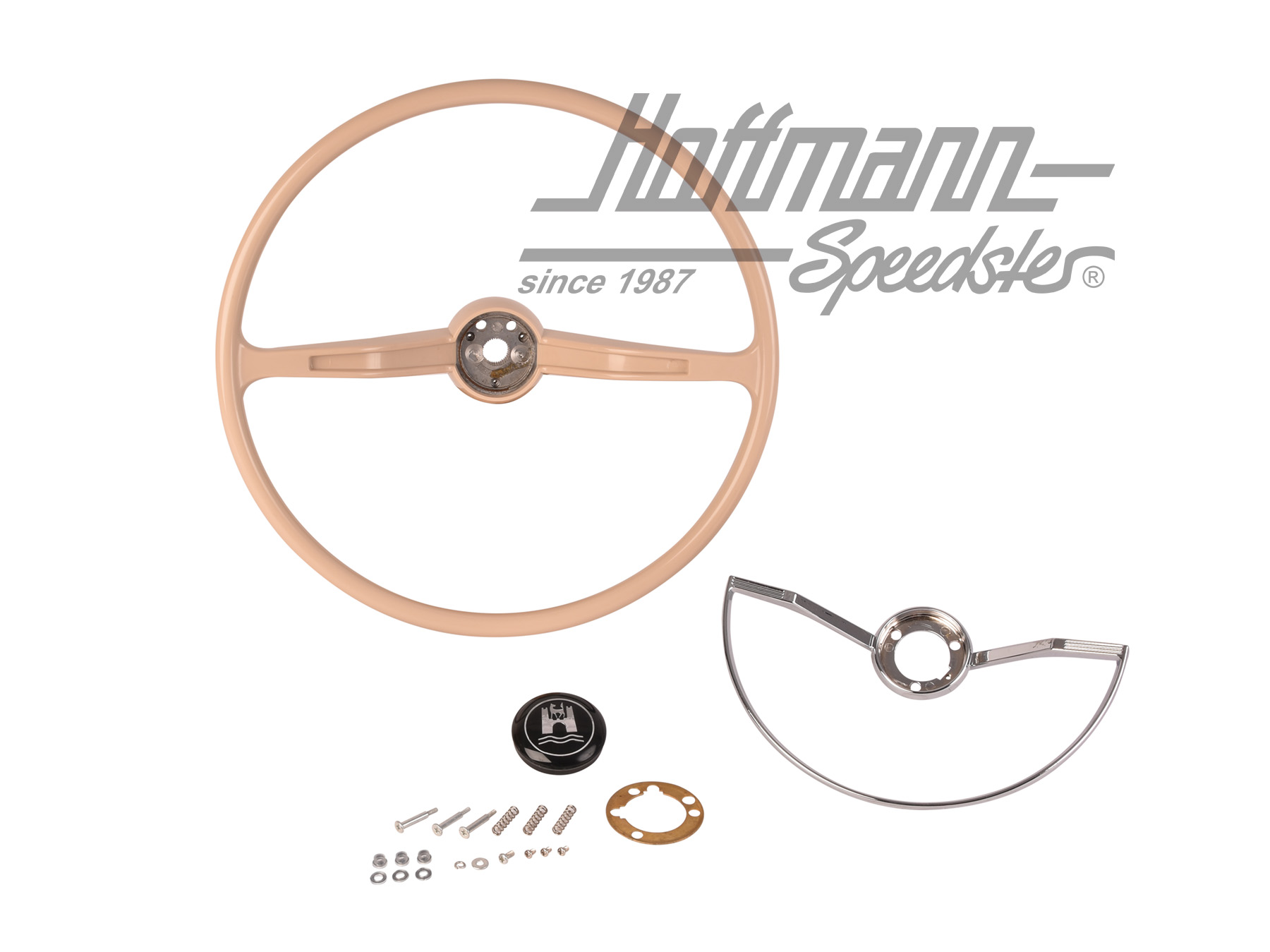 Steering wheel, complete, 8.61-7.71, ivory-coloured | 113 415 651 IV | 020-3231-20