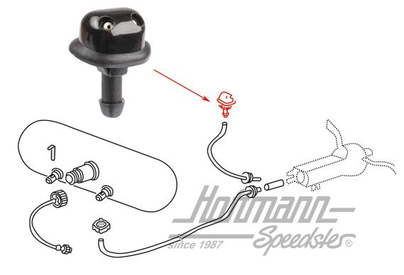 Spraying nozzle, 8.60- | 111 955 993 A | 020-5188