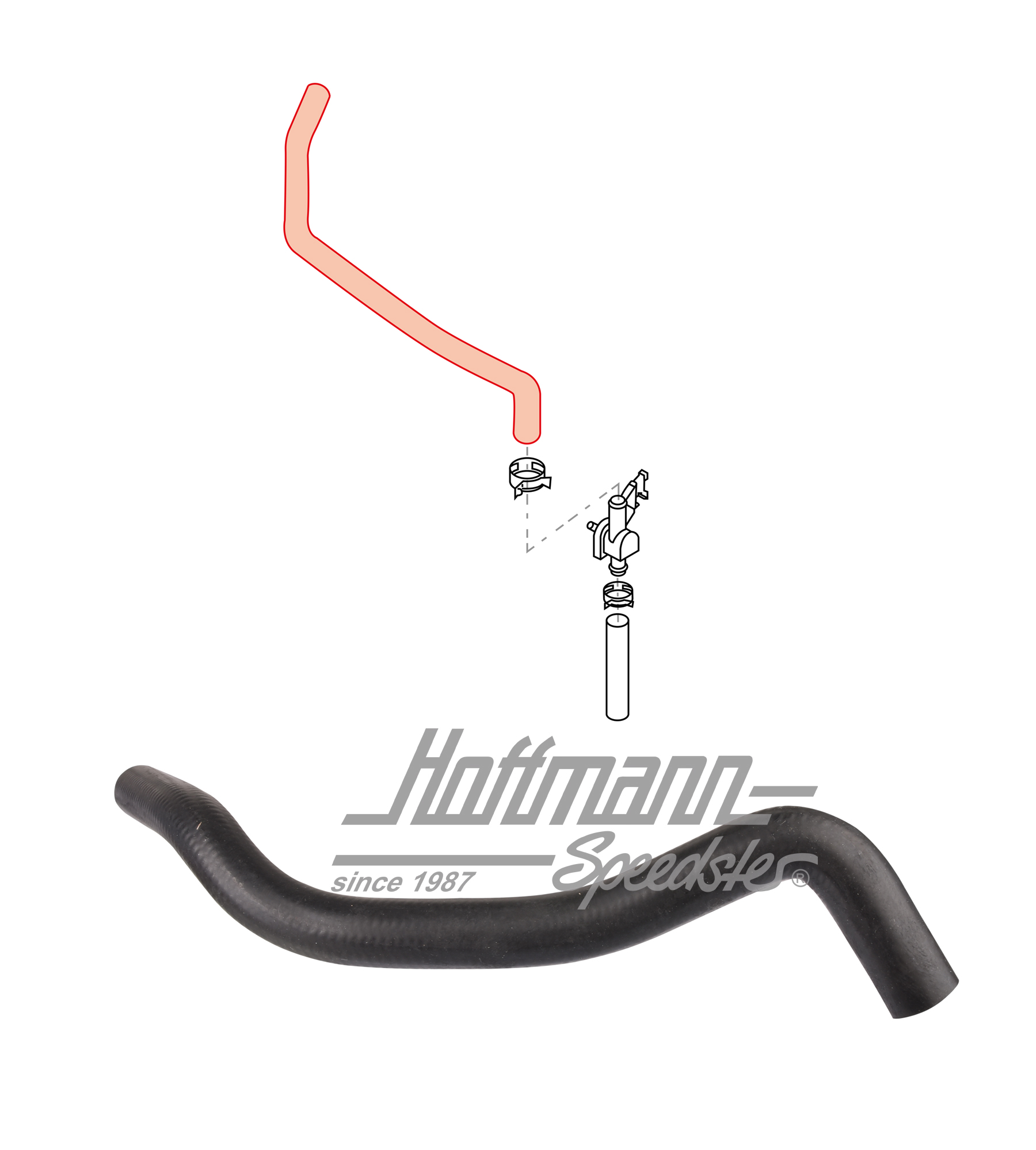 Cooling-water hose, heat exchanger/valve, | 701 819 373 P | 401-1920-55