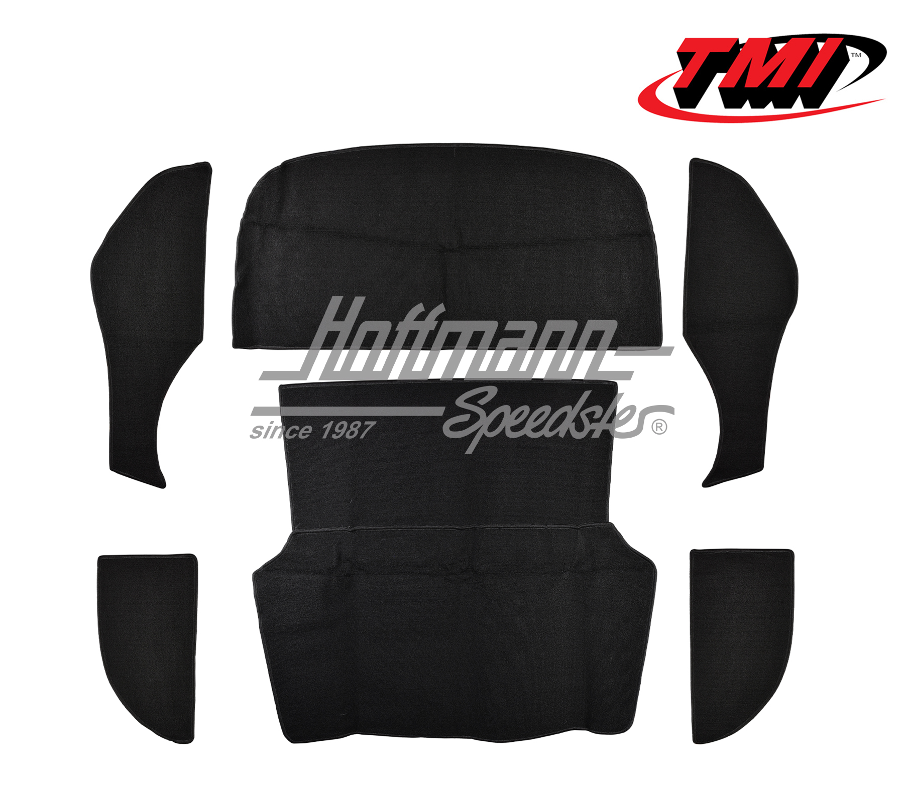 Carpet set, luggage compartment, rear, Hatchback, black | 34-R3136-301 | 069-9693