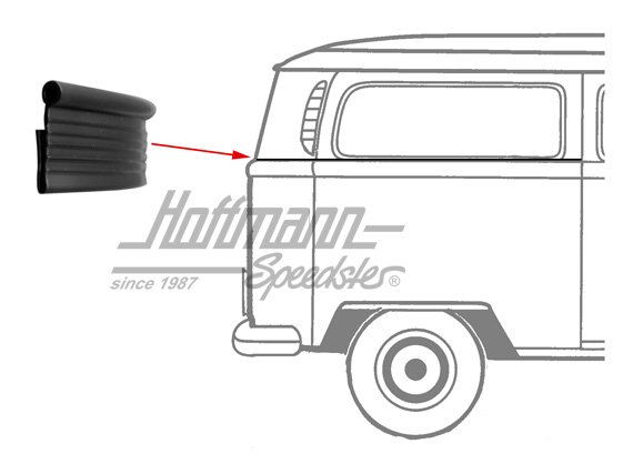 Beading, side-panel cover, left / right | 211 843 799 B | 090-6200