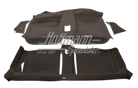Carpet kit, Golf 1, 2-doors, black                                                                  
