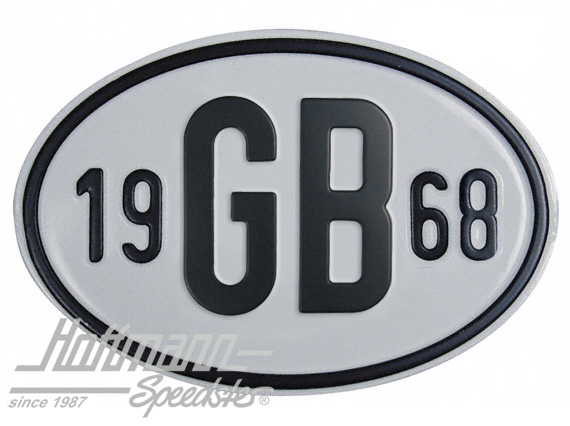 Nationality plate "GB", alu, with year 1968 |  | 020-2404-68