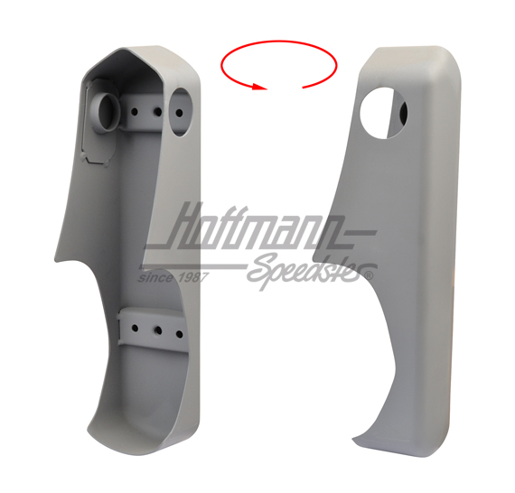 Bumper guard, rear, 58-67, USA, left | 213 707 355 A | 095-0834-01
