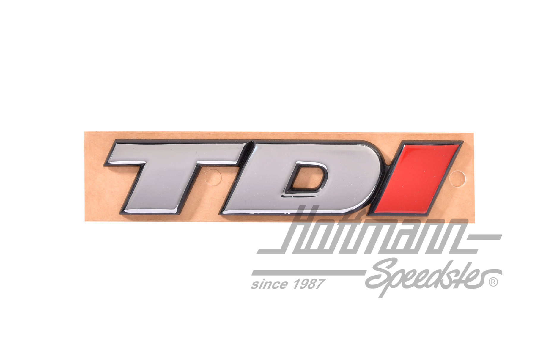 Emblem, rear, TDI, chromed/red | 7D0 853 675 C | 408-6573-20