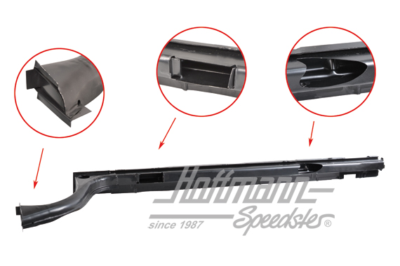 Heater channel, complete, right | 143 801 046 C | 068-0090-02