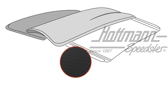 Folding roof cover, 56-67, PVC, black | --- --- --- | 055-7184-11