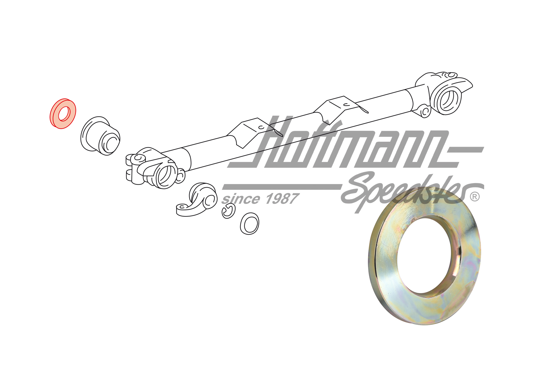 Spacer, transverse control arm,
 65-67 | 901 341 461 01 | 521-4033-16