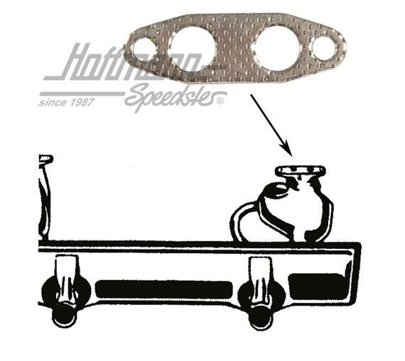 Gasket, between exhaust and intake manifold | 113 251 263 D | 020-3414-05