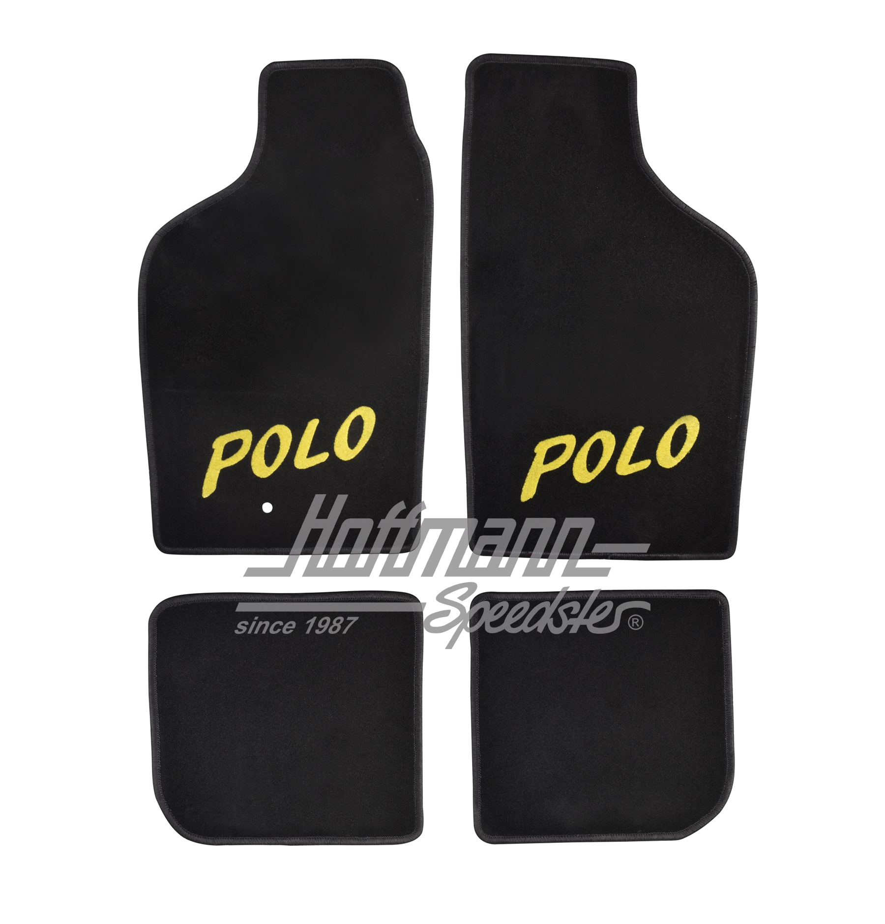 Floors mats, Polo -7.94, 4-pieces, black/yellow |  | 200-6214
