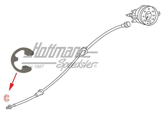 Lock ring, speedo cable | N  012 434 2 | 020-4163