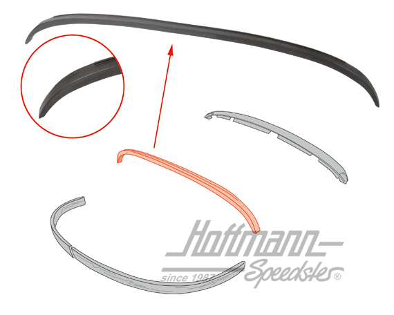 Bow, above rear window, 12.68- | 141-093A/B | 060-4100-15