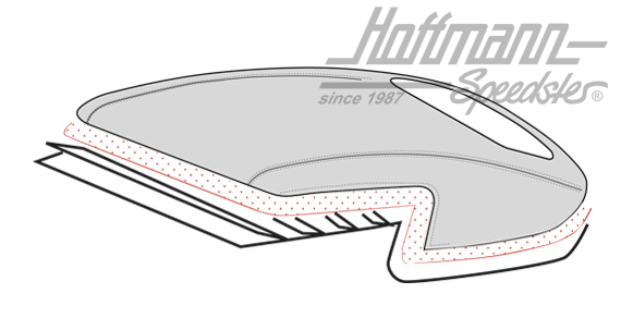 Convertible-top cushion, Karmann Ghia, 8.59-11.68 |  | 060-4026