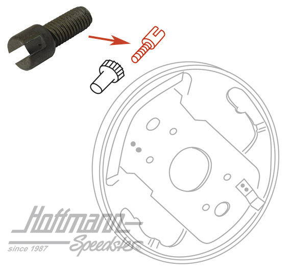Adjusting screw, brake drum, Bus T1/T2, 55-79 | 211 609 209 A | 089-2671