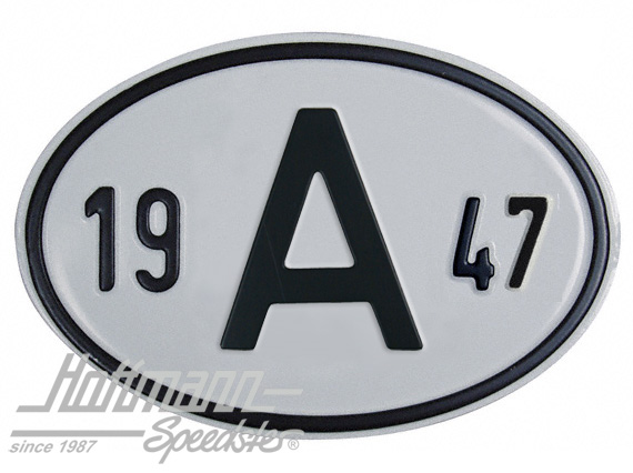 Nationality plate "A", alu, with year 1947 |  | 020-2398-47