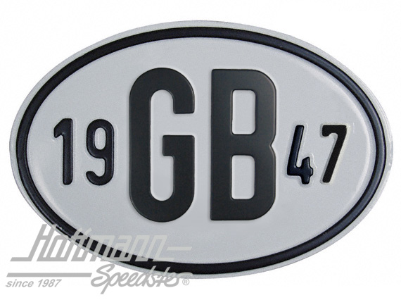 Nationality plate "GB", alu, with year 1947 |  | 020-2404-47