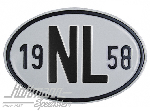 Nationality plate "NL", alu, with year 1958 |  | 020-2391-58