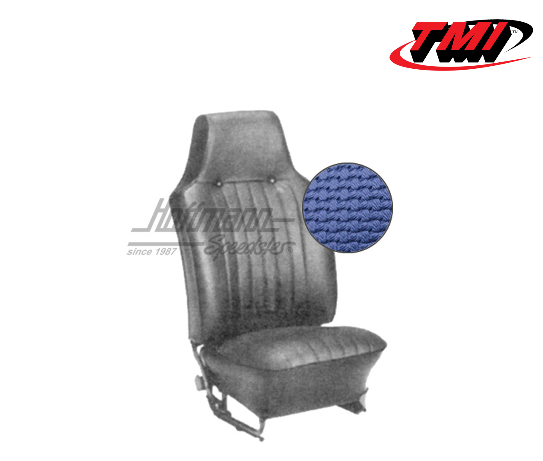 Seat upholstery, Sedan, 8.67-7.69, Basketweave, blue | 43-1125-08 | 055-5720