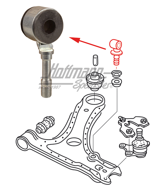 Coupling rod, transvers control arm, G60, 90-91 | 191 411 315 A | 204-0422