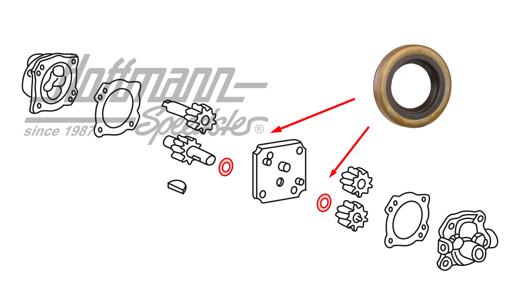 Sealing ring, oil pump, automatic transmission | 113 115 219 | 020-0467-06