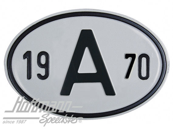 Nationality plate "A", alu, with year 1970 |  | 020-2398-70