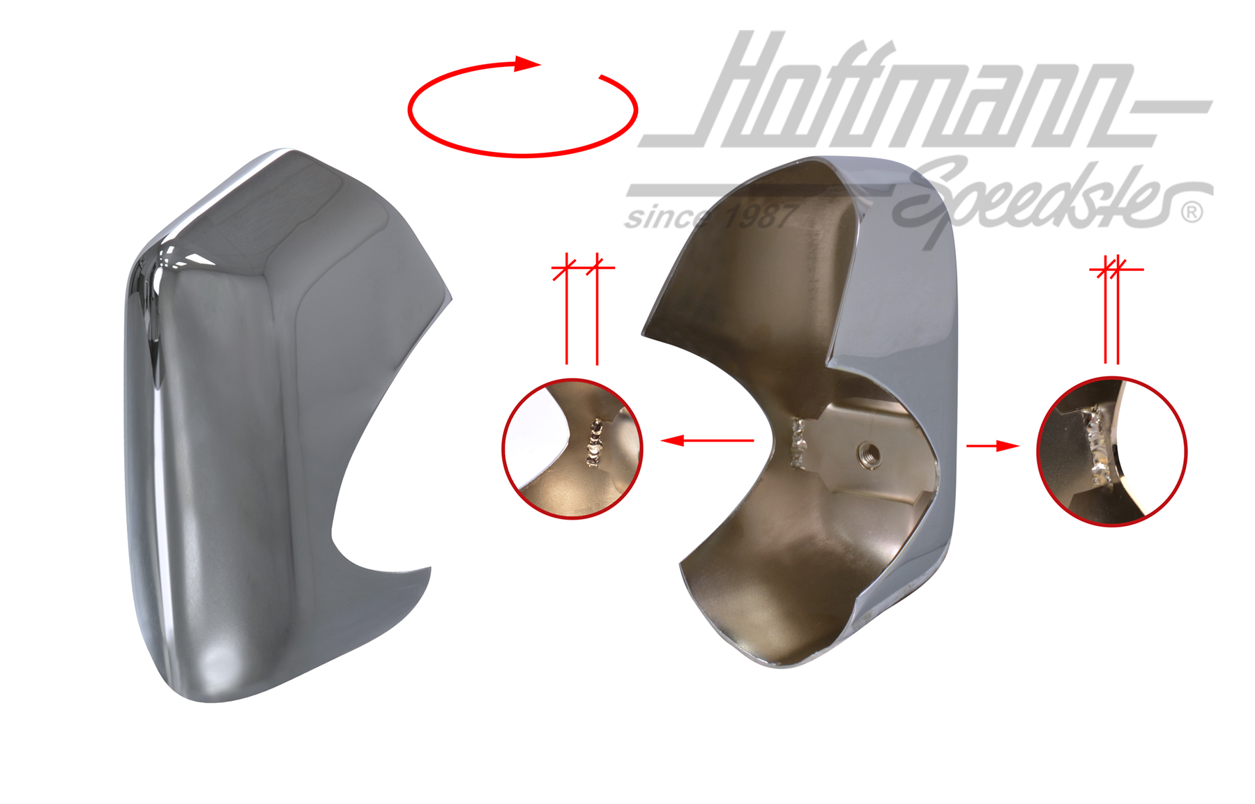 Bumper guard, front left / rear right | 141 707 155 E | 060-6500-25