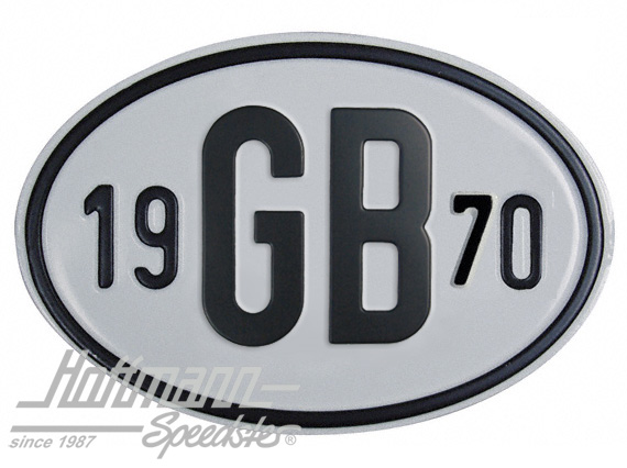 Nationality plate "GB", alu, with year 1970 |  | 020-2404-70
