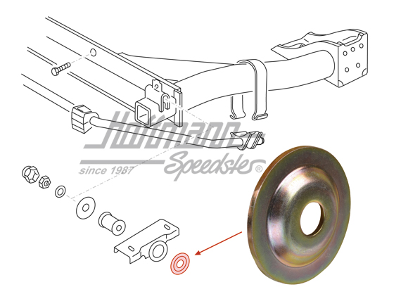Plate washer, rubber mount, rear axle | 171 501 548 | 140-0929-12
