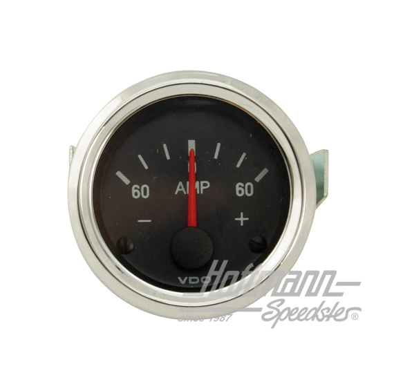 Ammeter "COCKPIT INTERNATIONAL", 60-0-60 ampere, chromed | 190 037 002 G | 021-0469