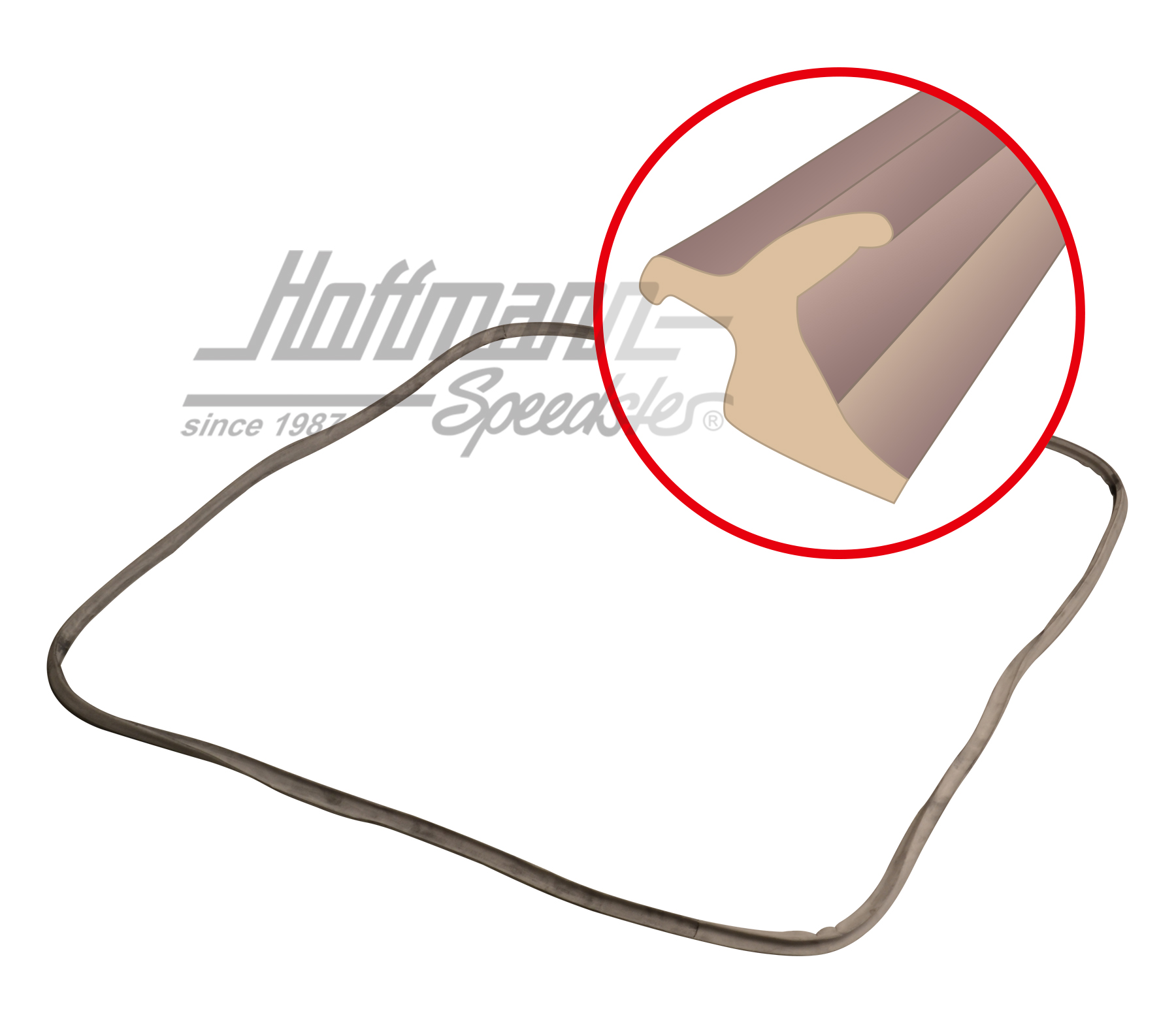 Front hood seal, Type 3, 4.61-7.69 | 311 823 703 A | 069-8070