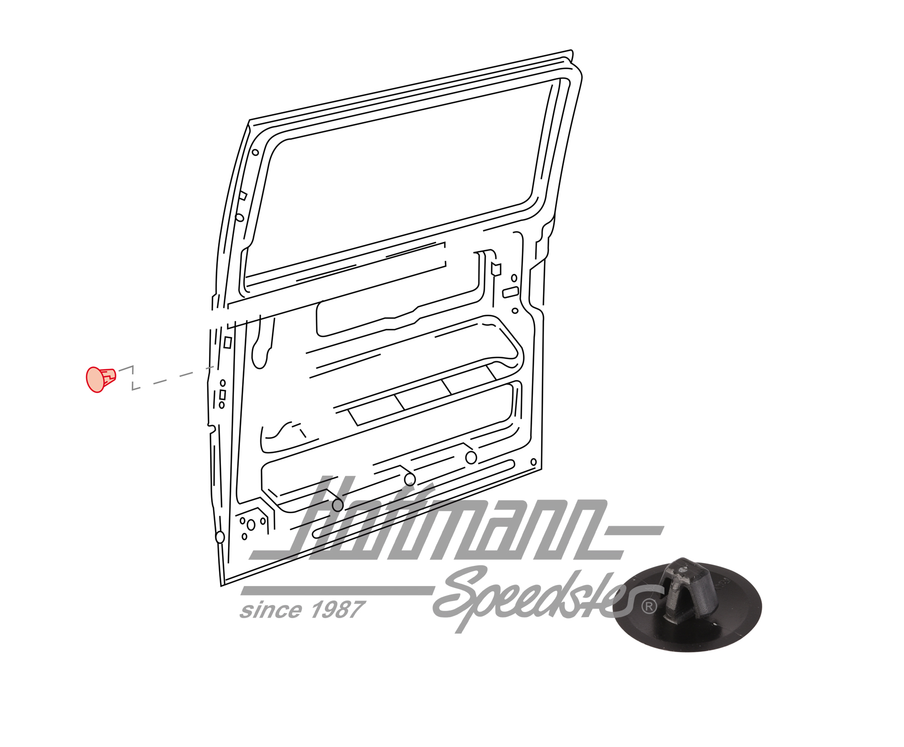 Stop, sliding door, front, Bus T4 | 701 947 575 | 408-1304-10